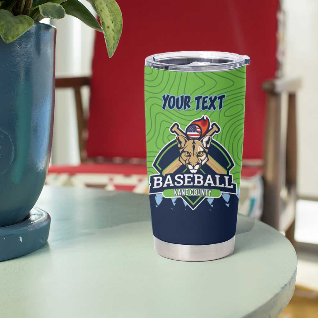 Kane County 2025 Baseball Custom Tumbler Cup Cougar Fight Cougar Win