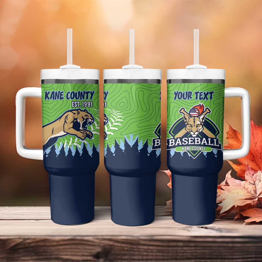 Kane County 2025 Baseball Custom Tumbler With Handle Cougar Fight Cougar Win