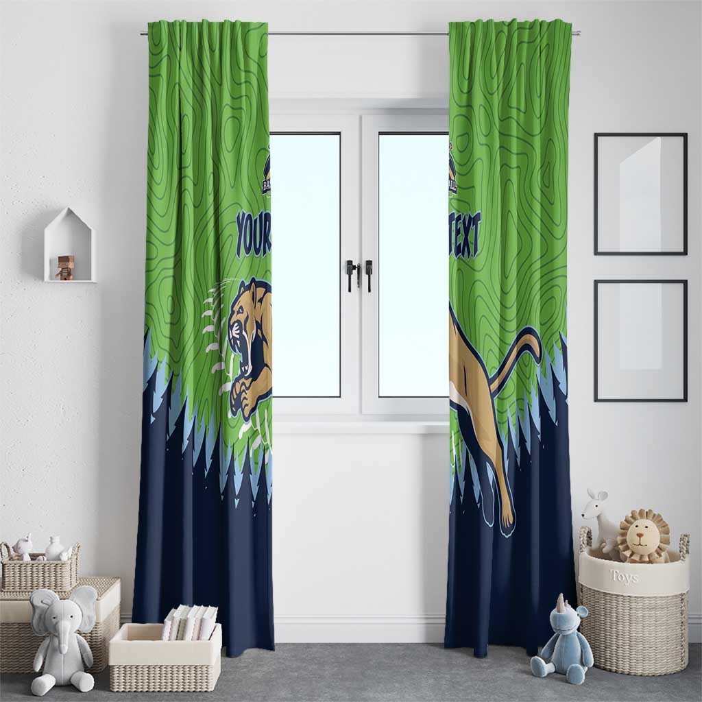 Kane County 2025 Baseball Custom Window Curtain Cougar Fight Cougar Win