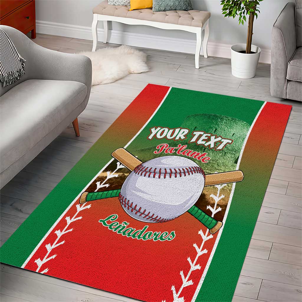 Las Tunas 2025 Baseball Custom Area Rug Palante Lenadores