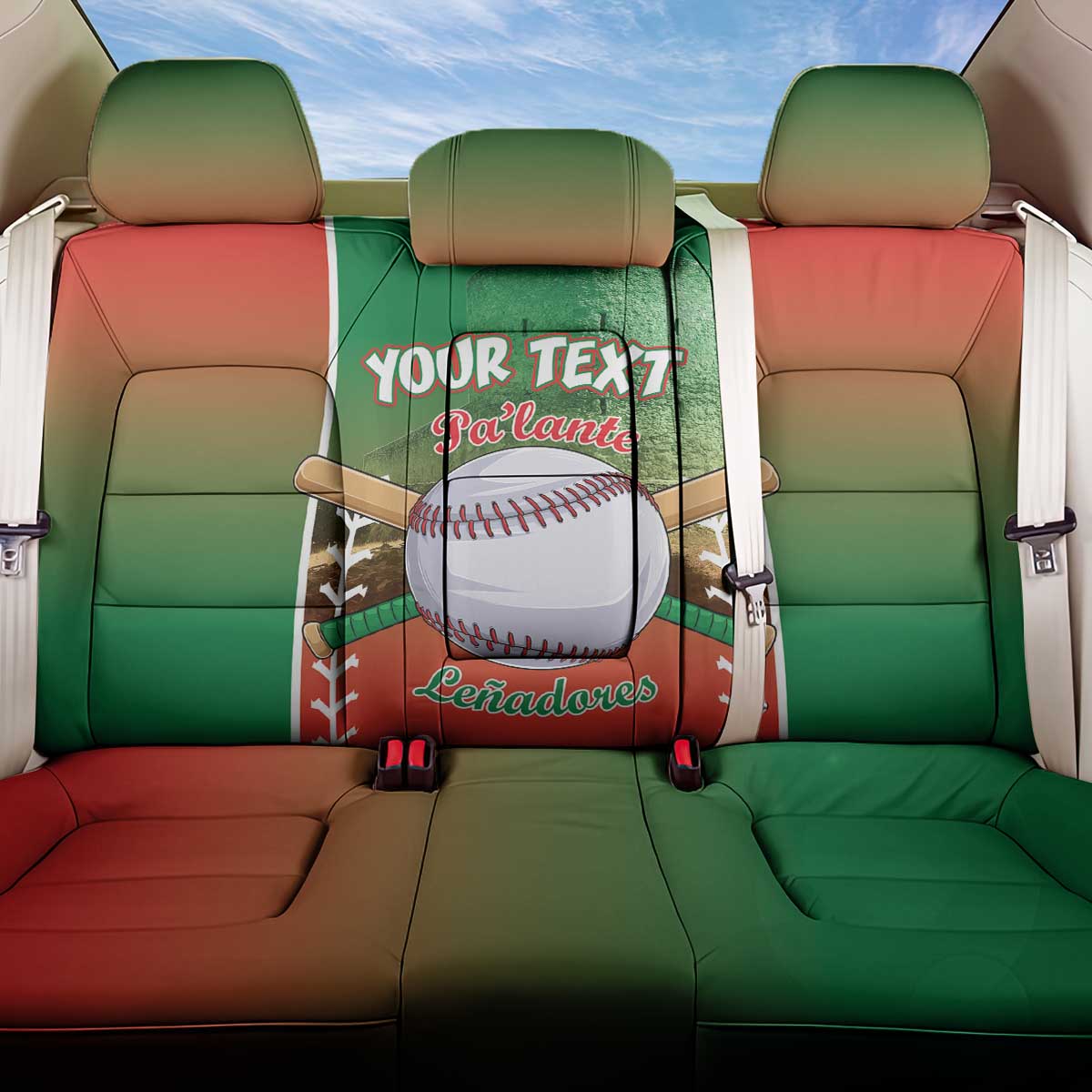 Las Tunas 2025 Baseball Custom Back Car Seat Cover Palante Lenadores