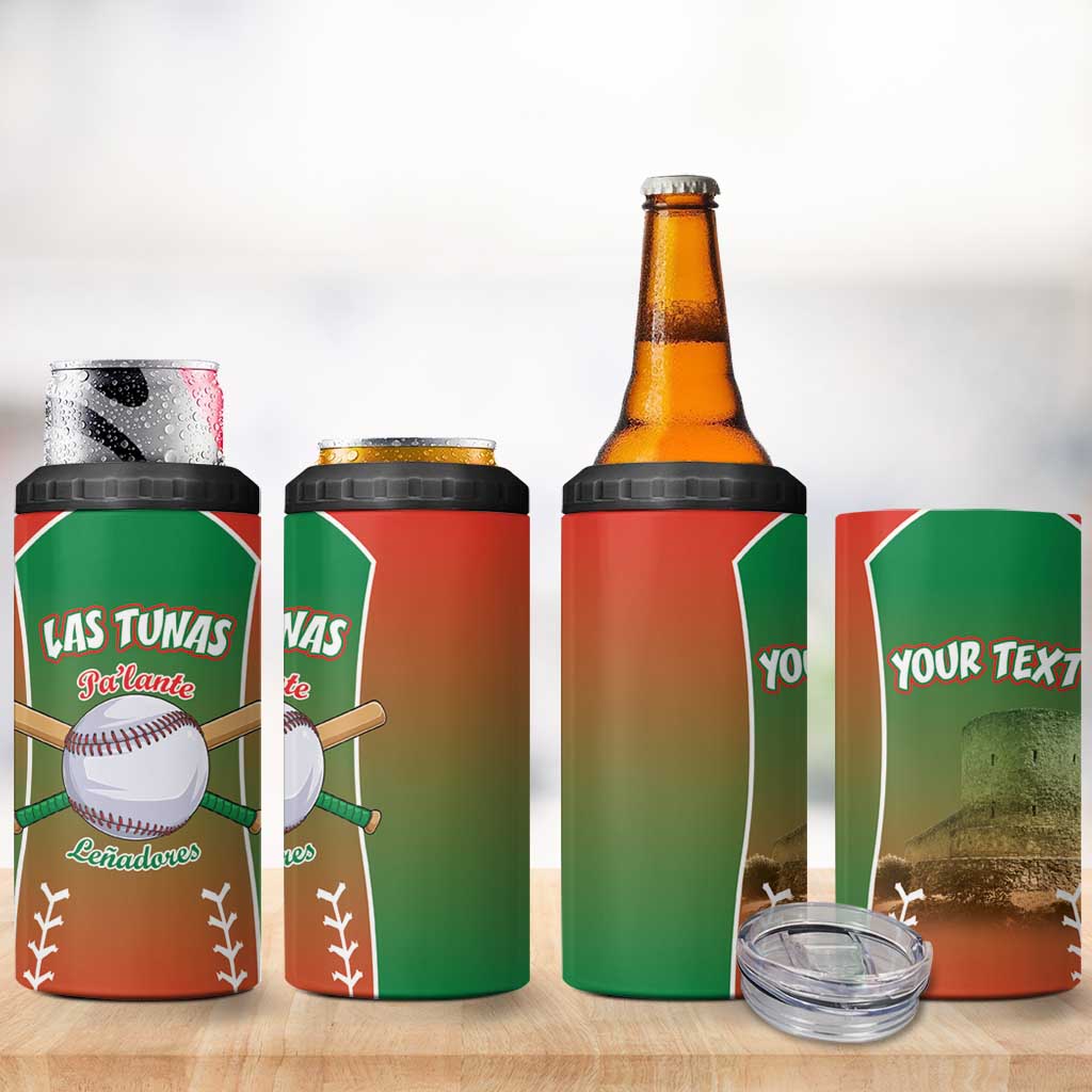 Las Tunas 2025 Baseball Custom 4 in 1 Can Cooler Tumbler Palante Lenadores
