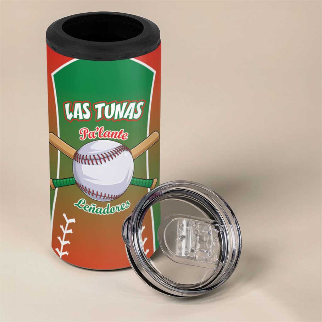 Las Tunas 2025 Baseball Custom 4 in 1 Can Cooler Tumbler Palante Lenadores