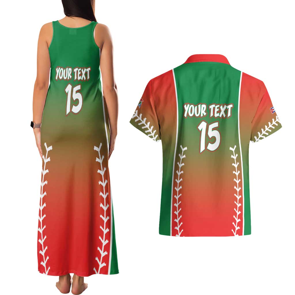 Las Tunas 2025 Baseball Custom Couples Matching Tank Maxi Dress and Hawaiian Shirt Palante Lenadores