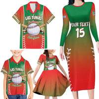 Las Tunas 2025 Baseball Custom Family Matching Long Sleeve Bodycon Dress and Hawaiian Shirt Palante Lenadores