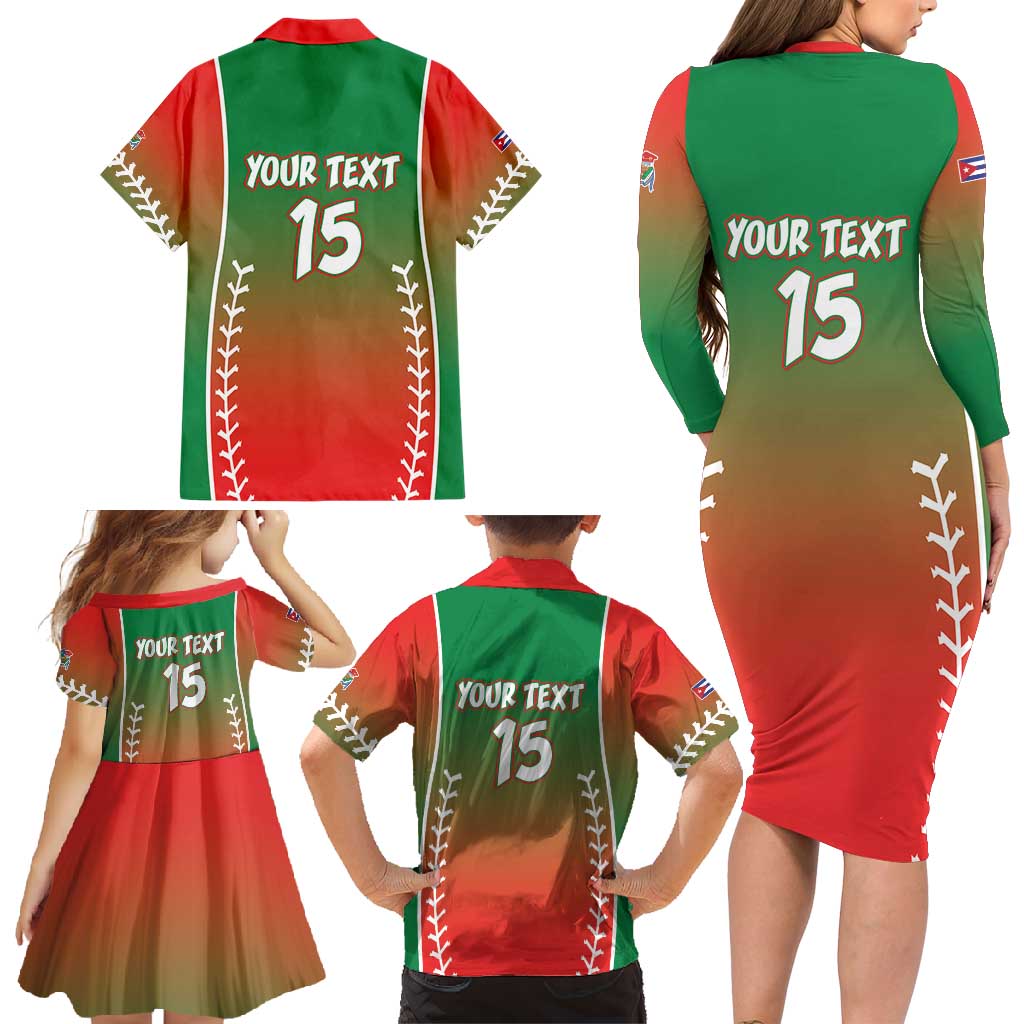 Las Tunas 2025 Baseball Custom Family Matching Long Sleeve Bodycon Dress and Hawaiian Shirt Palante Lenadores