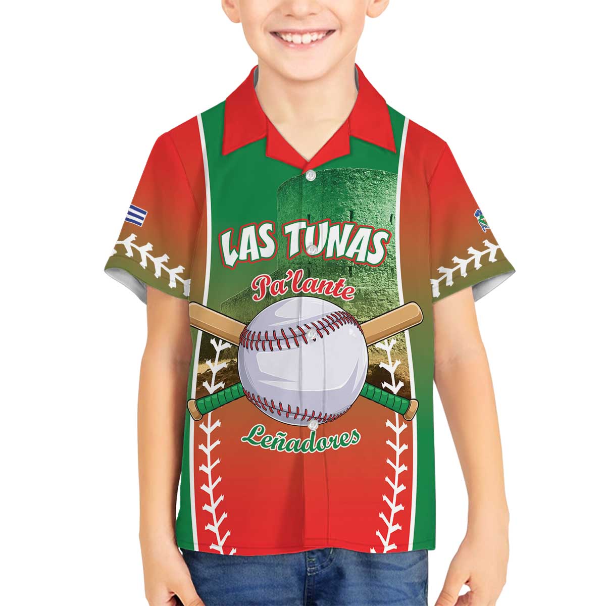 Las Tunas 2025 Baseball Custom Family Matching Off The Shoulder Long Sleeve Dress and Hawaiian Shirt Palante Lenadores