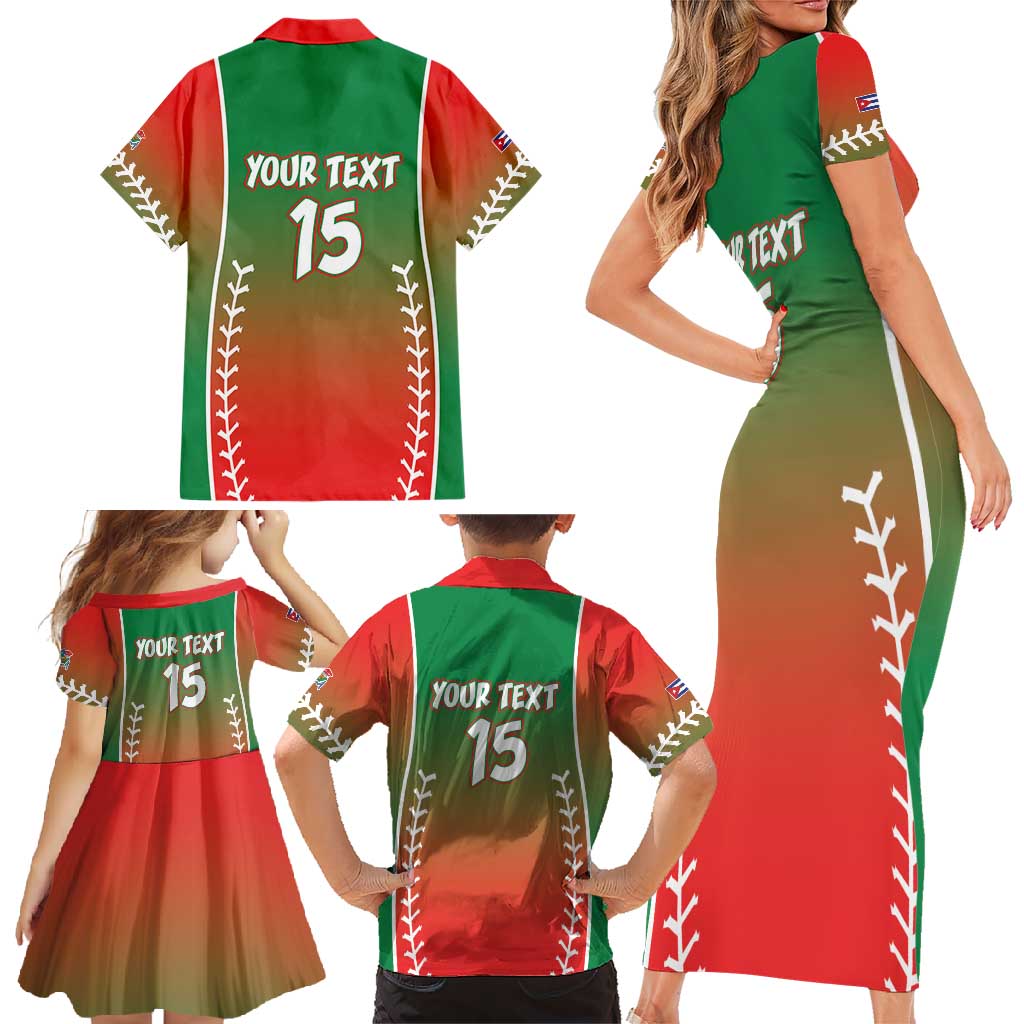 Las Tunas 2025 Baseball Custom Family Matching Short Sleeve Bodycon Dress and Hawaiian Shirt Palante Lenadores
