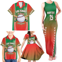 Las Tunas 2025 Baseball Custom Family Matching Tank Maxi Dress and Hawaiian Shirt Palante Lenadores