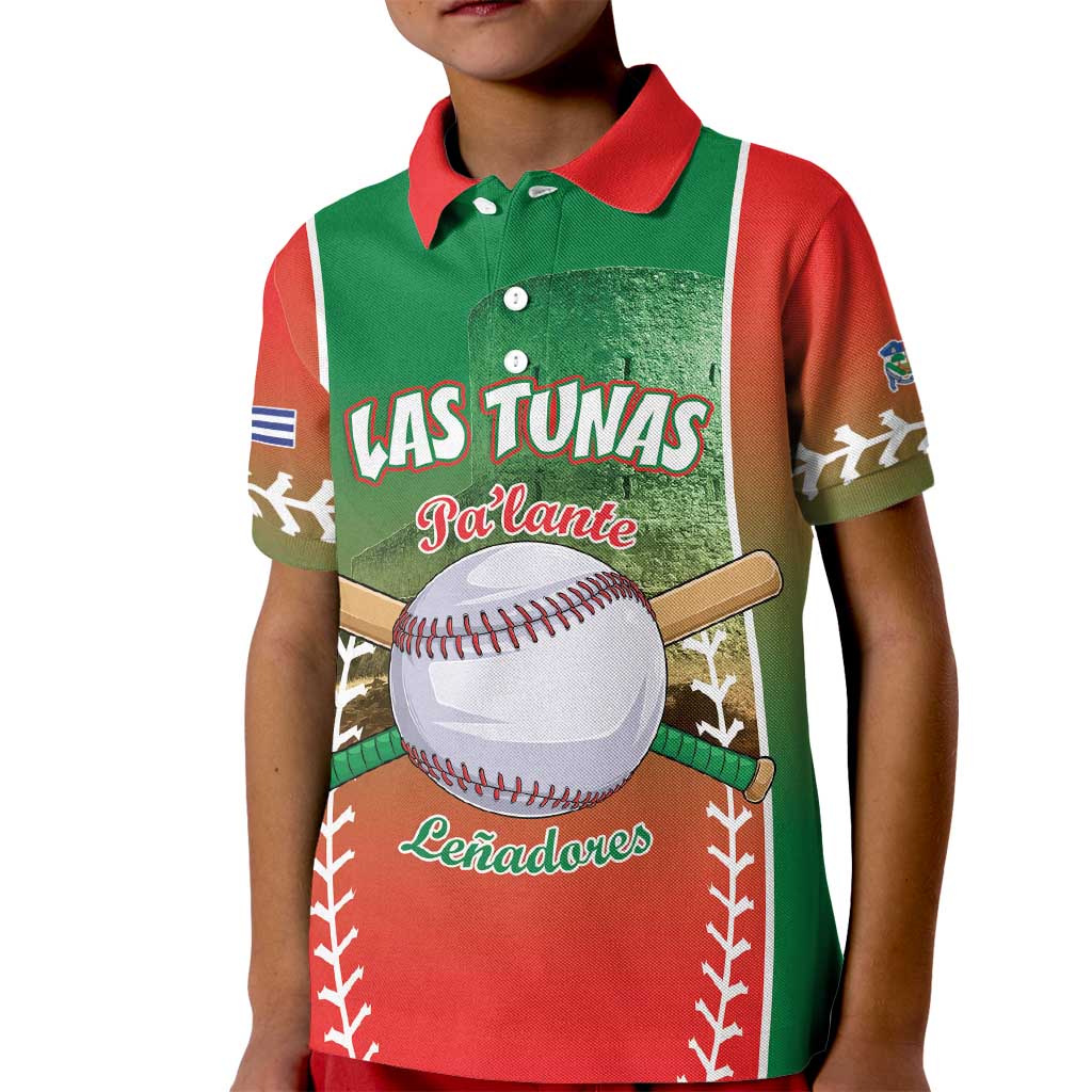 Las Tunas 2025 Baseball Custom Kid Polo Shirt Palante Lenadores
