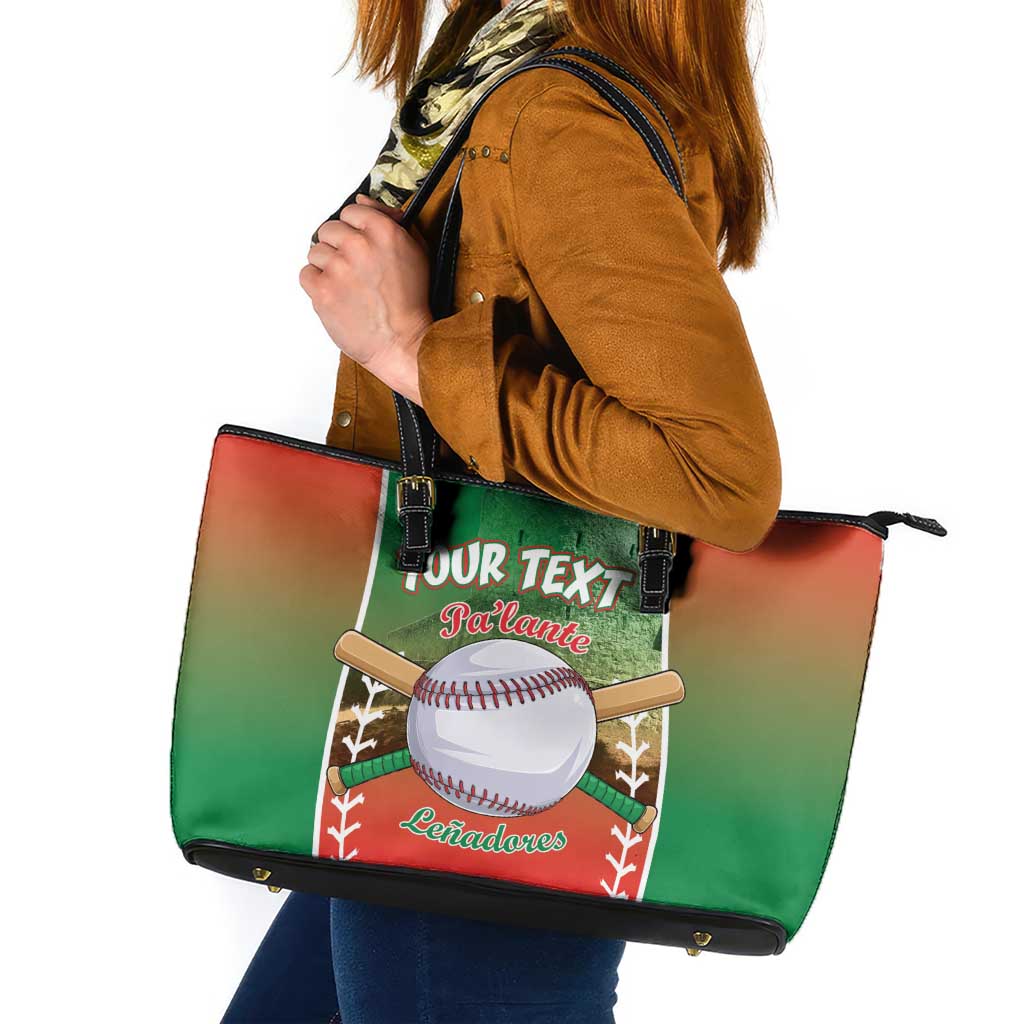 Las Tunas 2025 Baseball Custom Leather Tote Bag Palante Lenadores