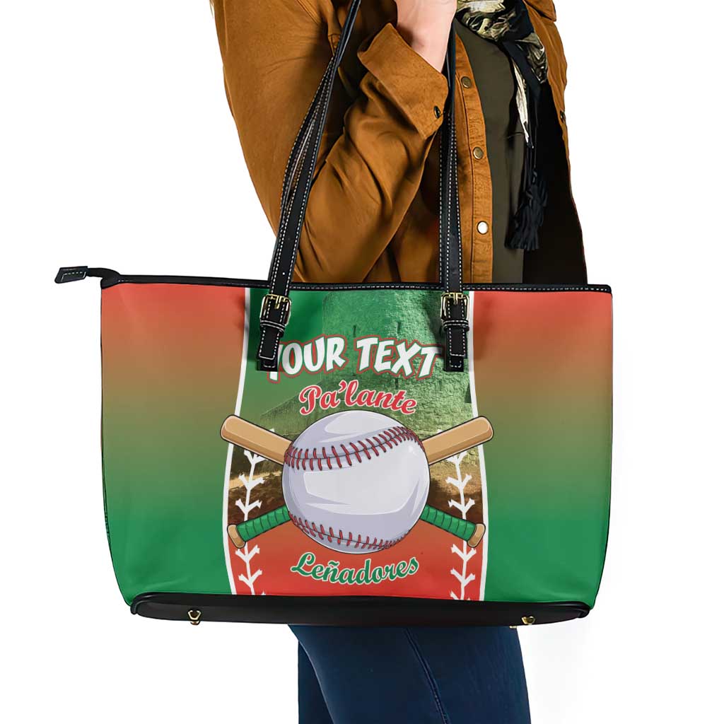Las Tunas 2025 Baseball Custom Leather Tote Bag Palante Lenadores