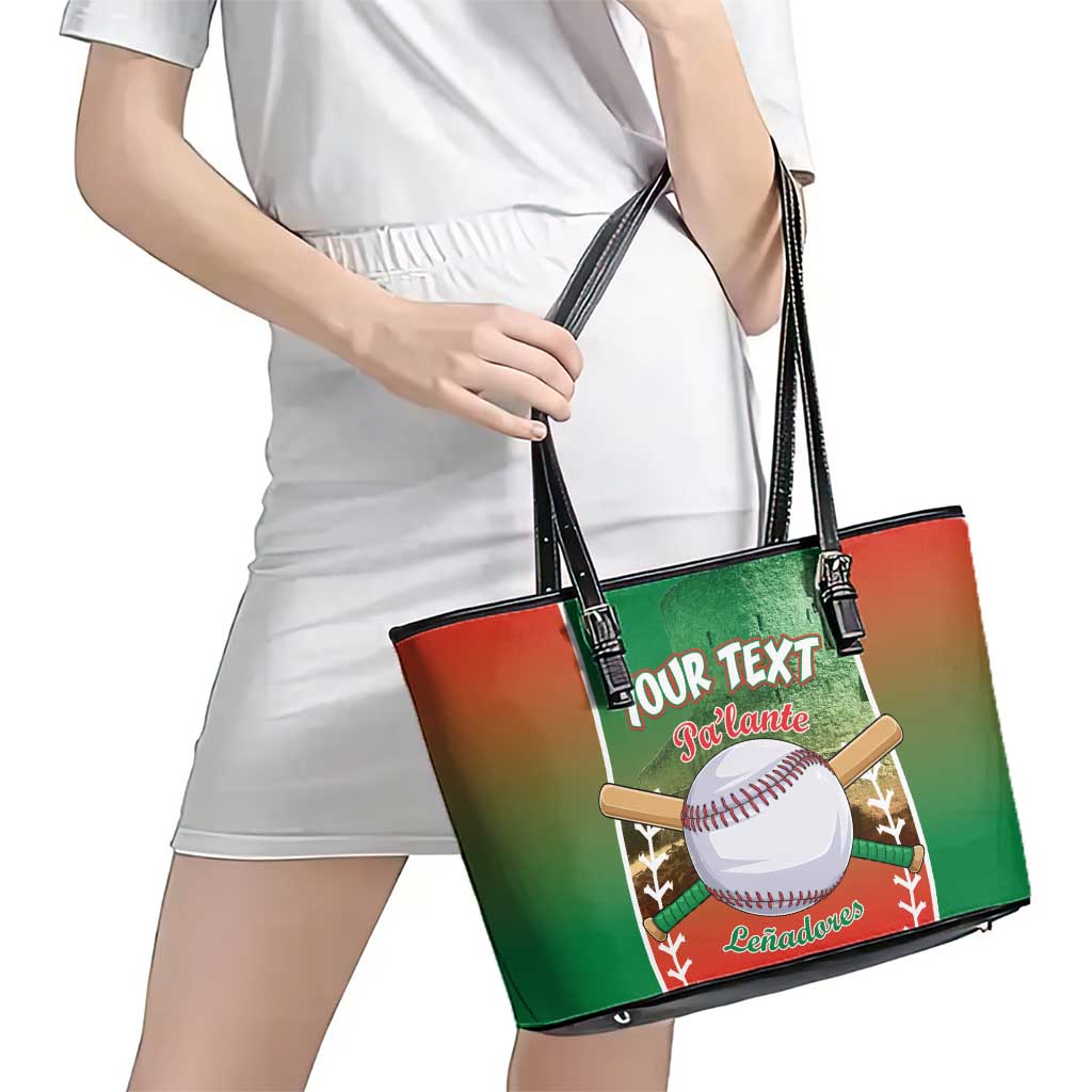 Las Tunas 2025 Baseball Custom Leather Tote Bag Palante Lenadores