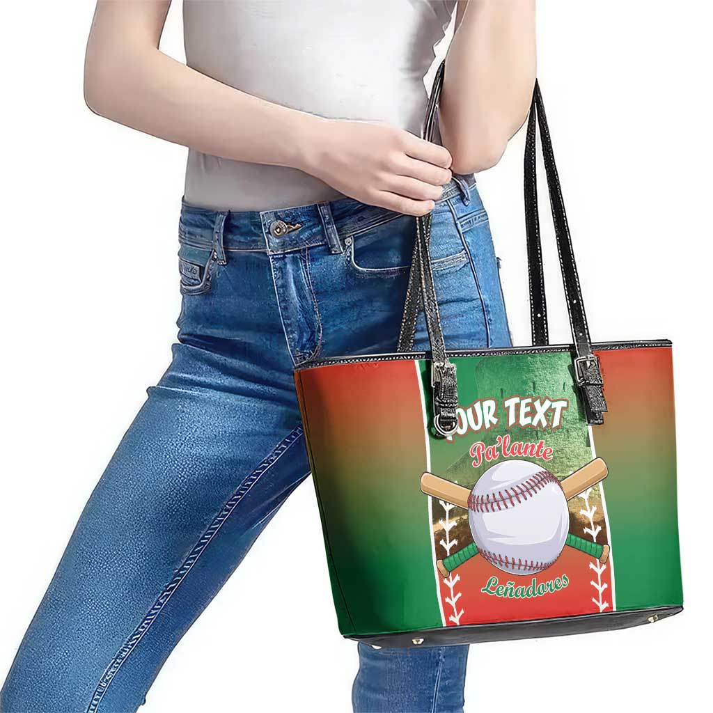 Las Tunas 2025 Baseball Custom Leather Tote Bag Palante Lenadores