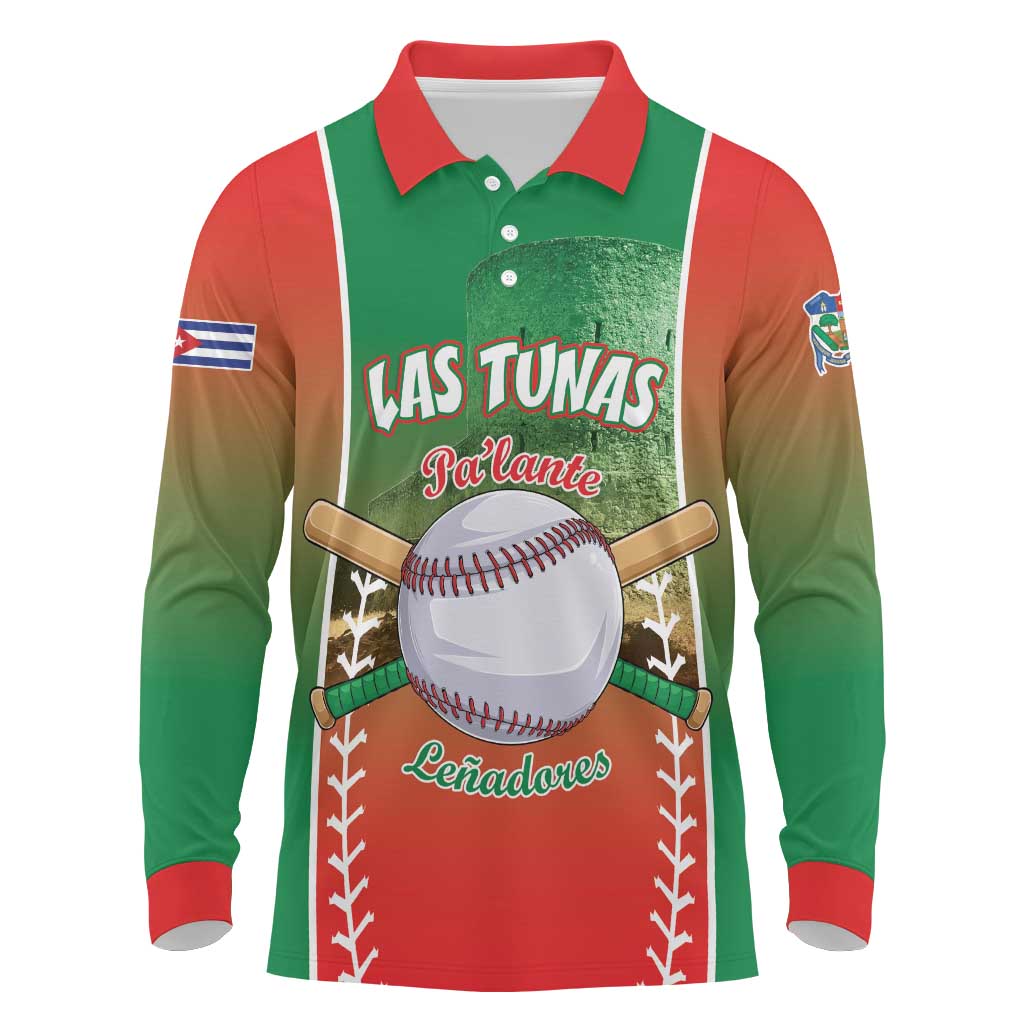 Las Tunas 2025 Baseball Custom Long Sleeve Polo Shirt Palante Lenadores