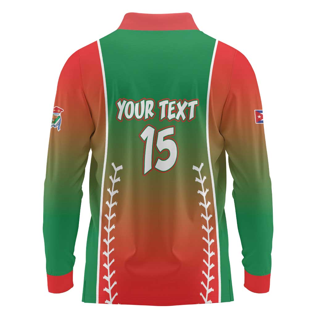 Las Tunas 2025 Baseball Custom Long Sleeve Polo Shirt Palante Lenadores