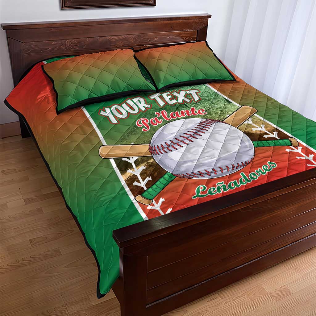 Las Tunas 2025 Baseball Custom Quilt Bed Set Palante Lenadores