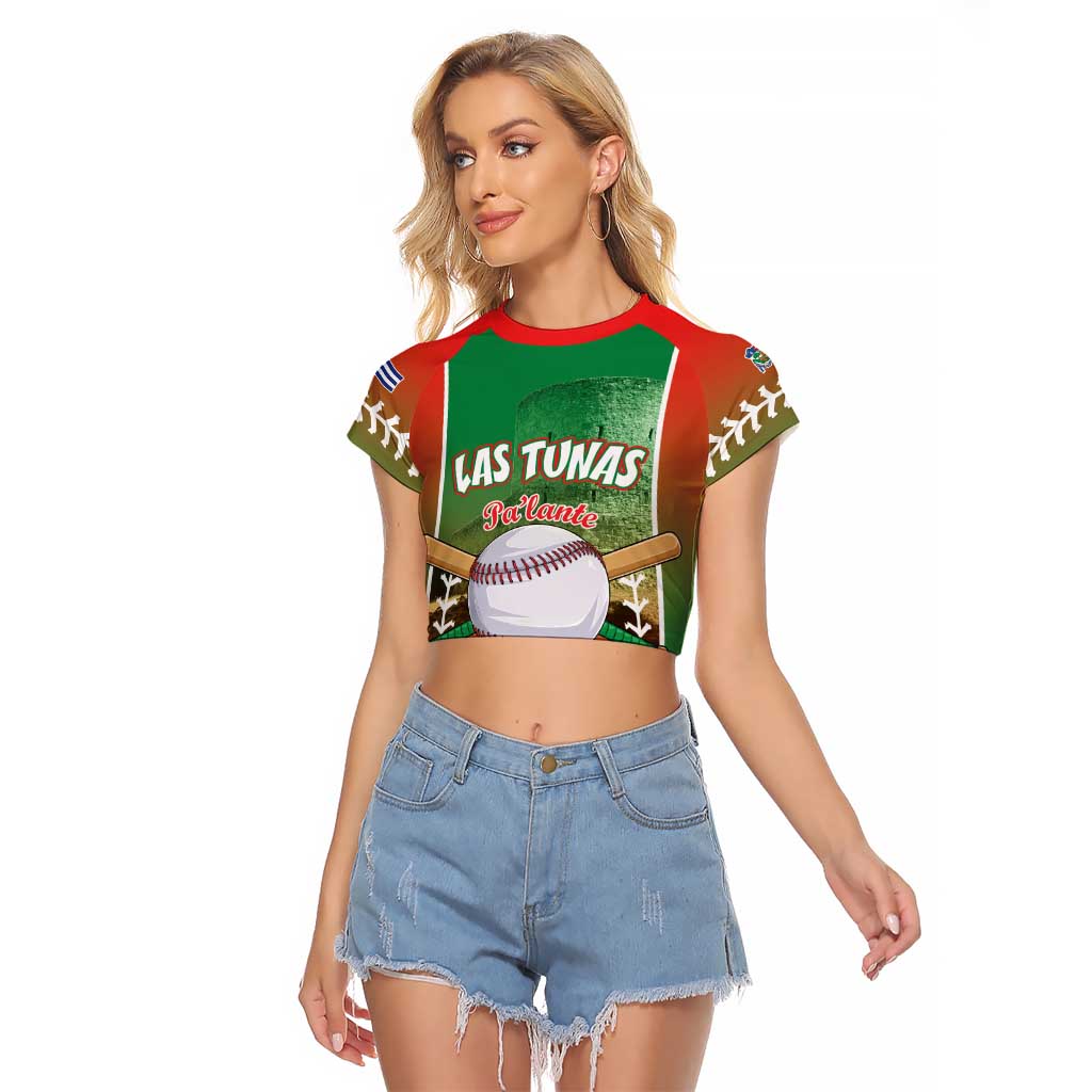 Las Tunas 2025 Baseball Custom Raglan Cropped T Shirt Palante Lenadores