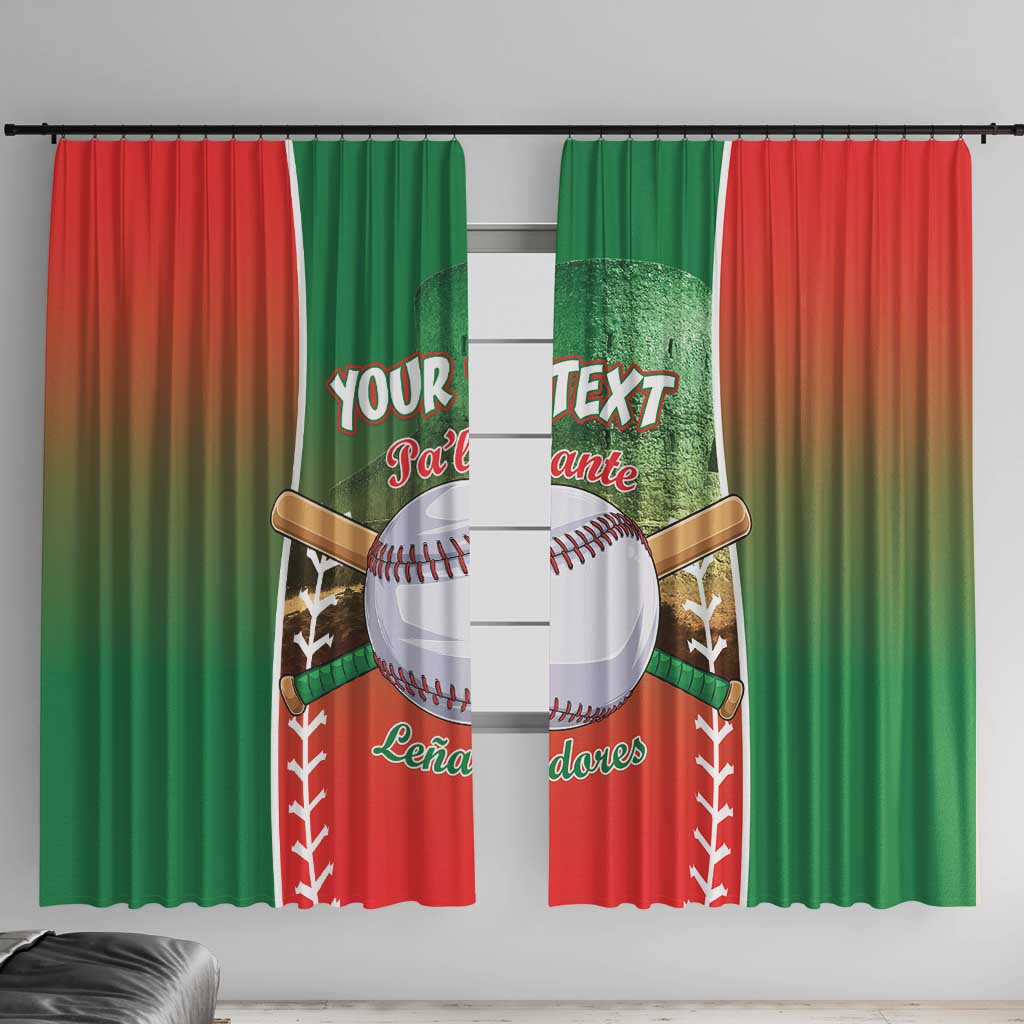 Las Tunas 2025 Baseball Custom Window Curtain Palante Lenadores