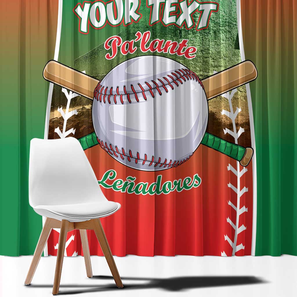 Las Tunas 2025 Baseball Custom Window Curtain Palante Lenadores