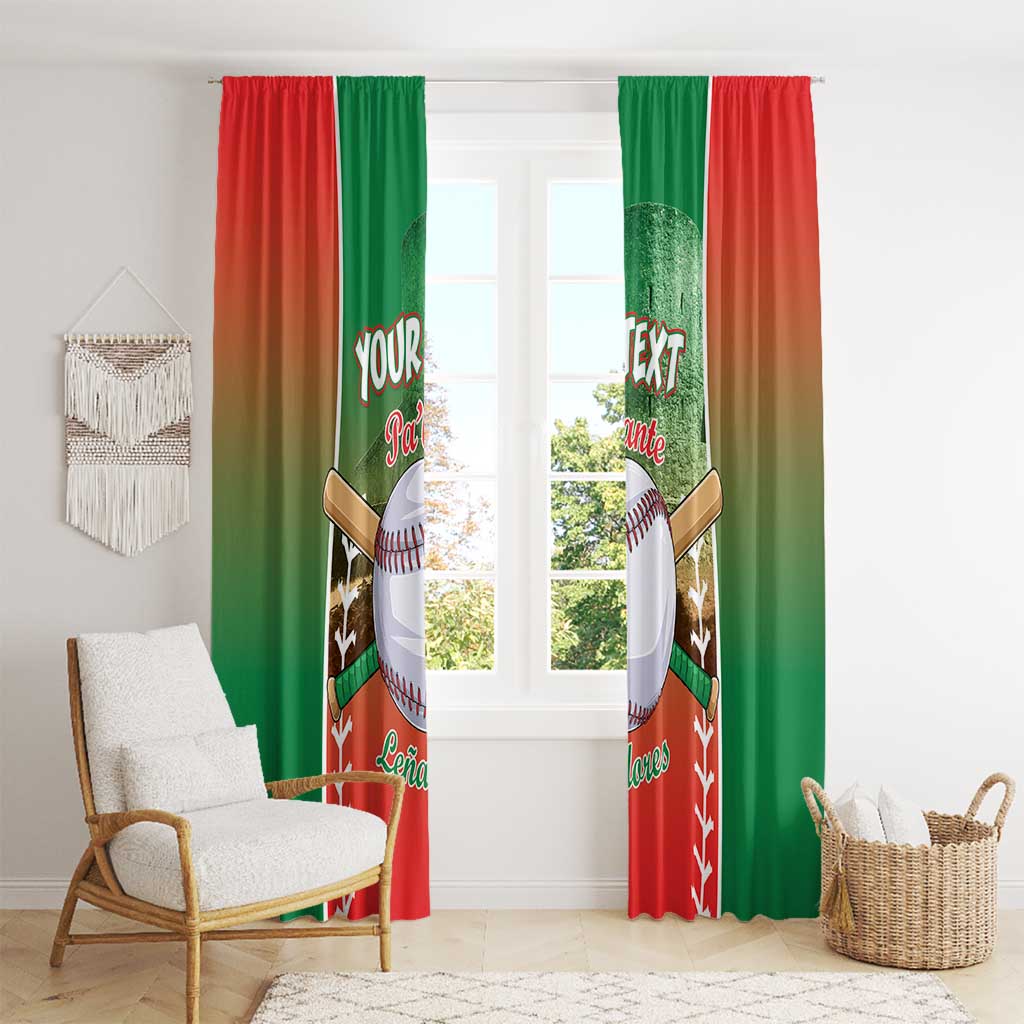 Las Tunas 2025 Baseball Custom Window Curtain Palante Lenadores