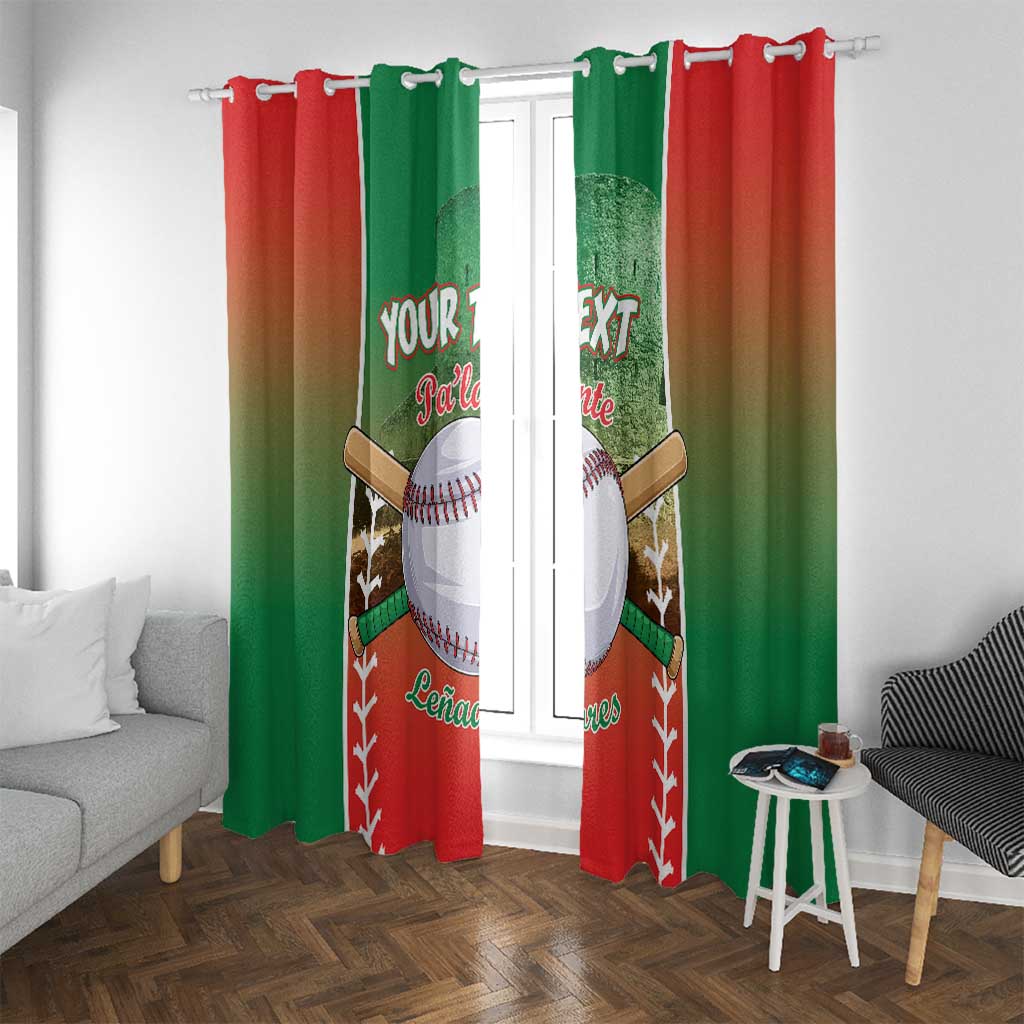 Las Tunas 2025 Baseball Custom Window Curtain Palante Lenadores