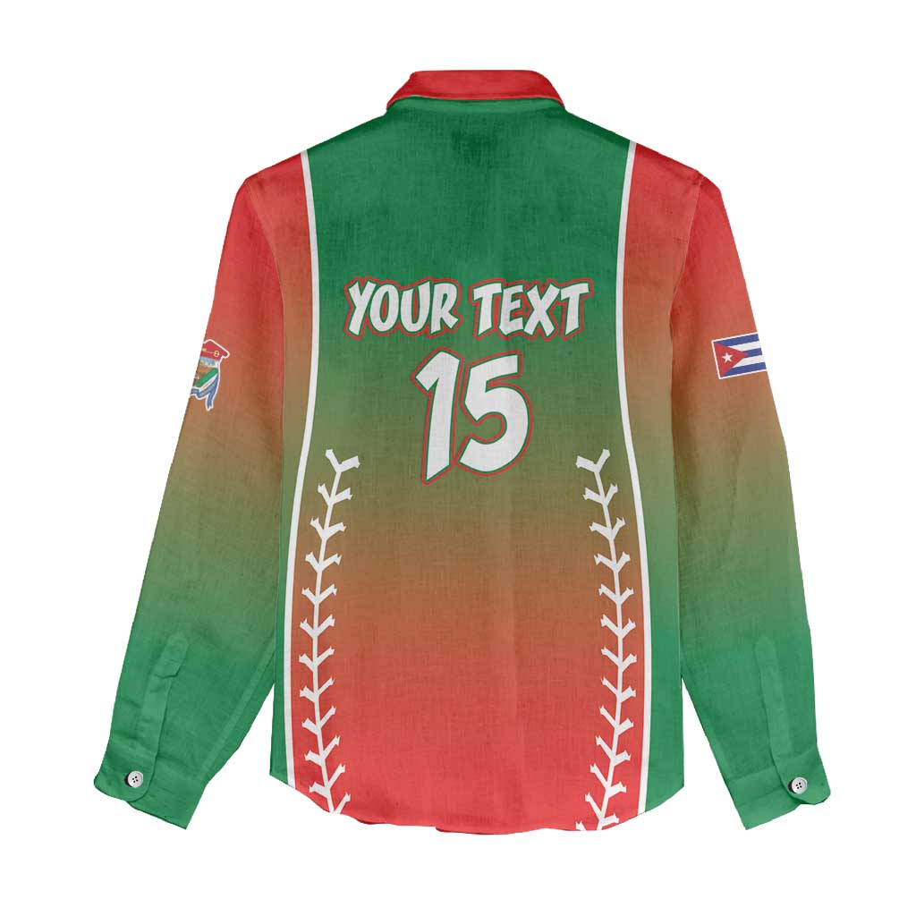 Las Tunas 2025 Baseball Custom Women Casual Shirt Palante Lenadores