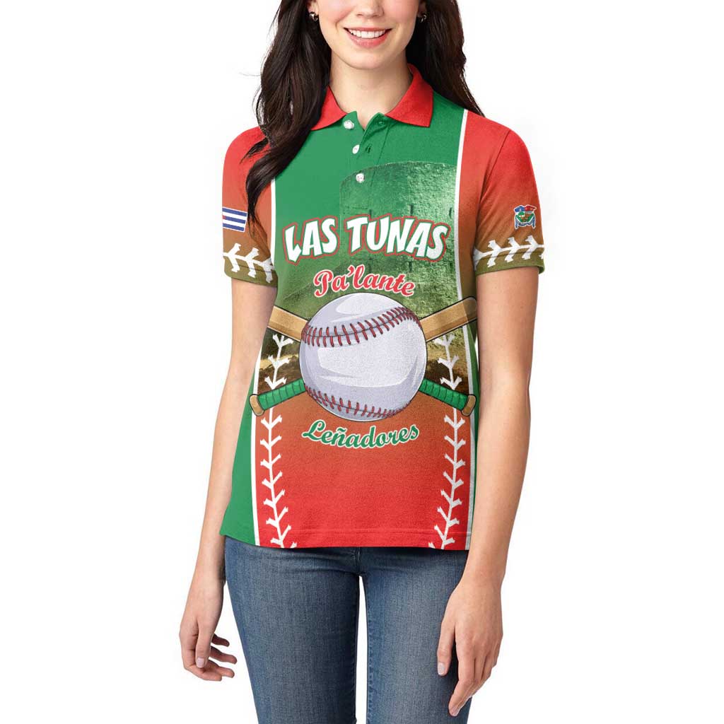 Las Tunas 2025 Baseball Custom Women Polo Shirt Palante Lenadores
