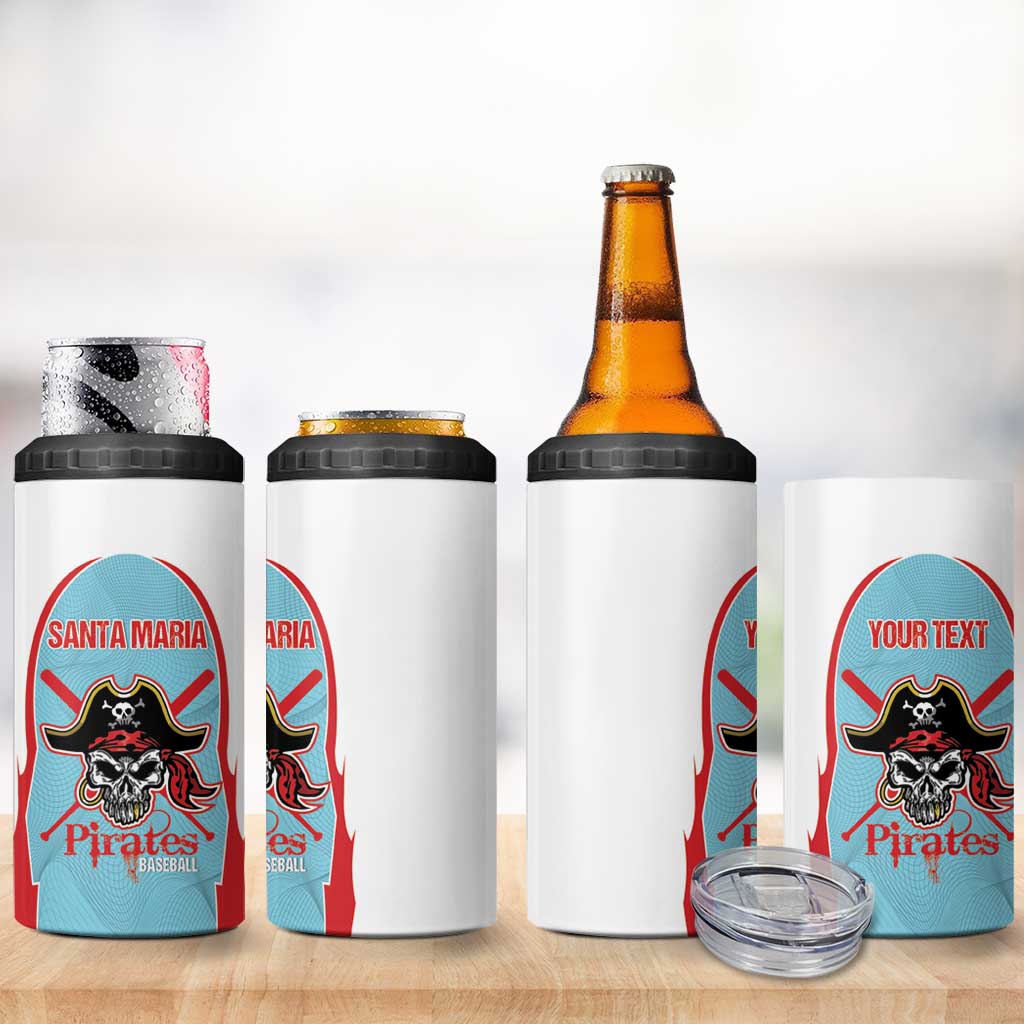 Santa Maria 2025 Baseball Custom 4 in 1 Can Cooler Tumbler Come On Pirate