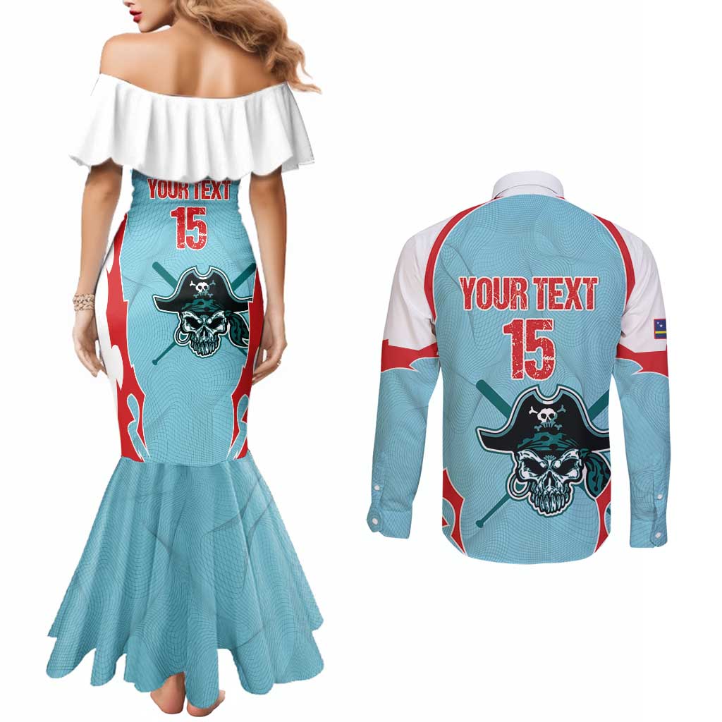 Santa Maria 2025 Baseball Custom Couples Matching Mermaid Dress and Long Sleeve Button Shirt Come On Pirate