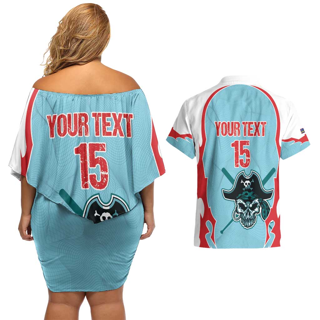 Santa Maria 2025 Baseball Custom Couples Matching Off Shoulder Short Dress and Hawaiian Shirt Come On Pirate