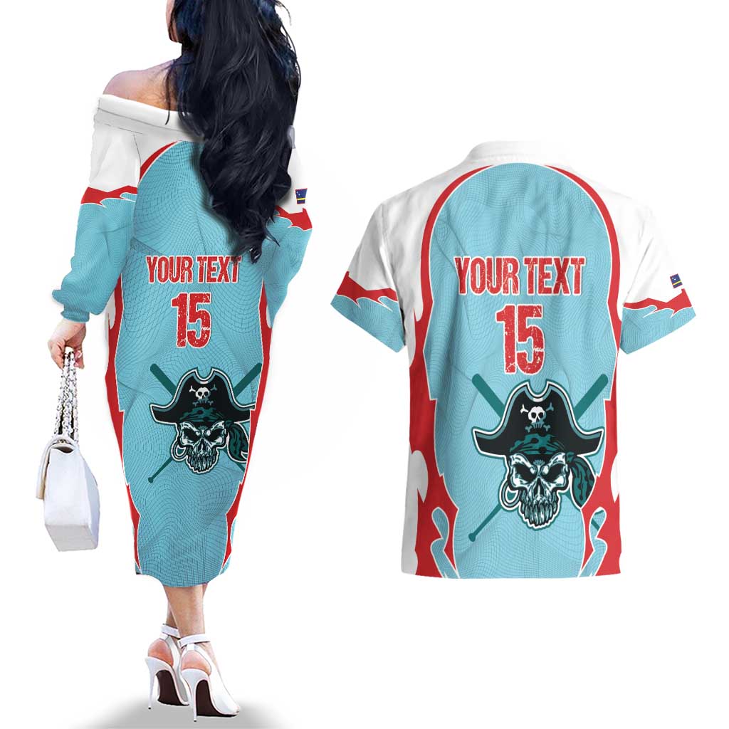 Santa Maria 2025 Baseball Custom Couples Matching Off The Shoulder Long Sleeve Dress and Hawaiian Shirt Come On Pirate