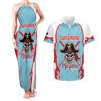 Santa Maria 2025 Baseball Custom Couples Matching Tank Maxi Dress and Hawaiian Shirt Come On Pirate