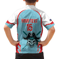 Santa Maria 2025 Baseball Custom Family Matching Off The Shoulder Long Sleeve Dress and Hawaiian Shirt Come On Pirate