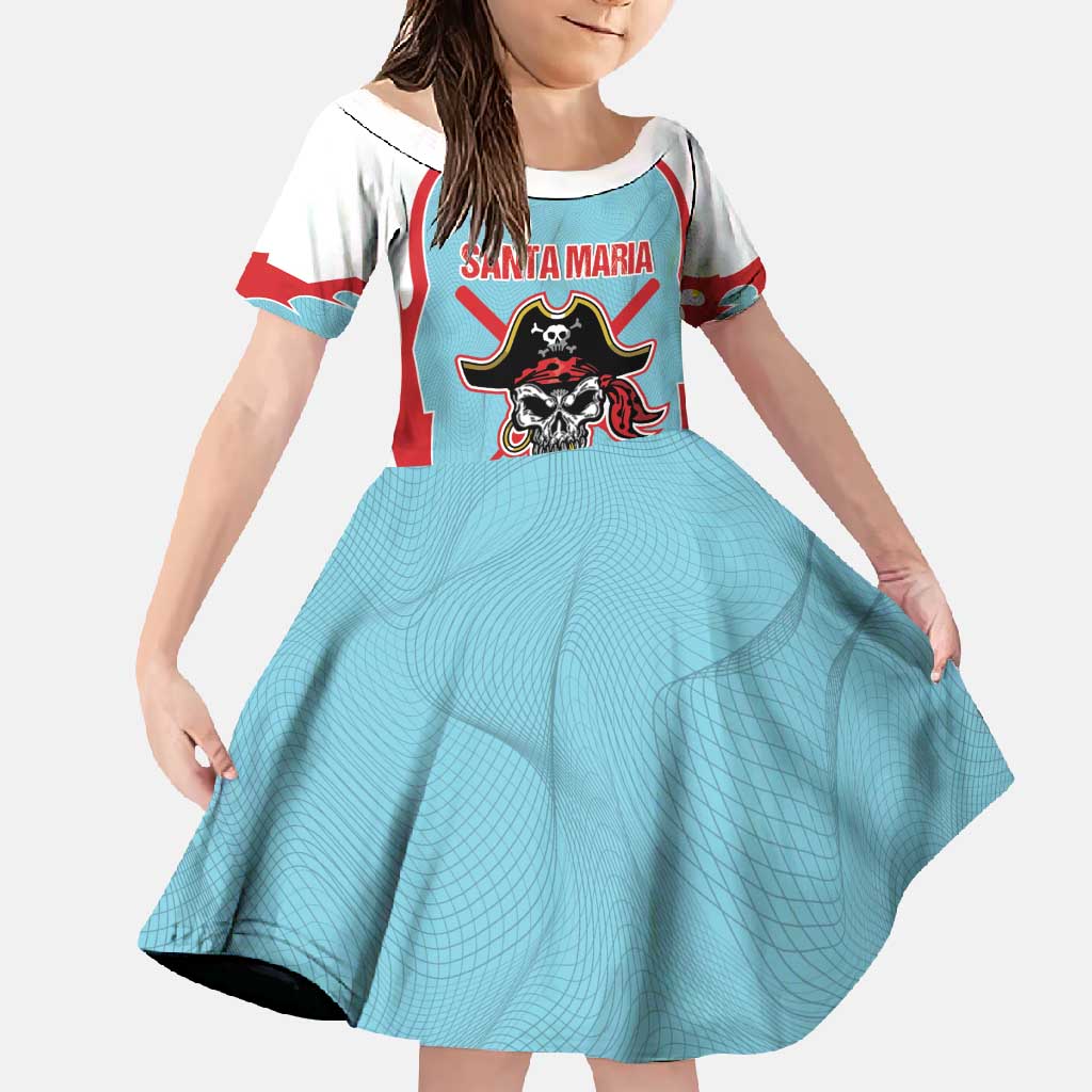 Santa Maria 2025 Baseball Custom Family Matching Off Shoulder Maxi Dress and Hawaiian Shirt Come On Pirate