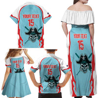 Santa Maria 2025 Baseball Custom Family Matching Off Shoulder Maxi Dress and Hawaiian Shirt Come On Pirate