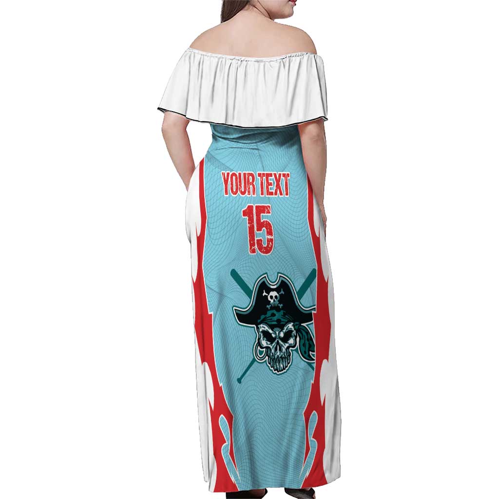 Santa Maria 2025 Baseball Custom Family Matching Off Shoulder Maxi Dress and Hawaiian Shirt Come On Pirate