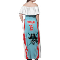 Santa Maria 2025 Baseball Custom Family Matching Off Shoulder Maxi Dress and Hawaiian Shirt Come On Pirate