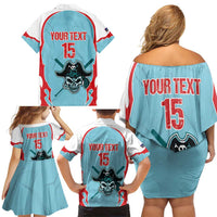 Santa Maria 2025 Baseball Custom Family Matching Off Shoulder Short Dress and Hawaiian Shirt Come On Pirate