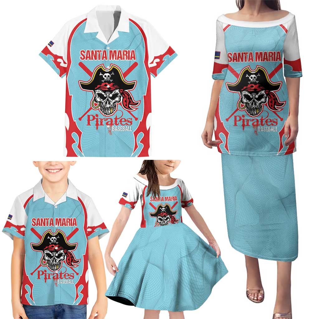 Santa Maria 2025 Baseball Custom Family Matching Puletasi and Hawaiian Shirt Come On Pirate