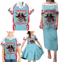 Santa Maria 2025 Baseball Custom Family Matching Puletasi and Hawaiian Shirt Come On Pirate