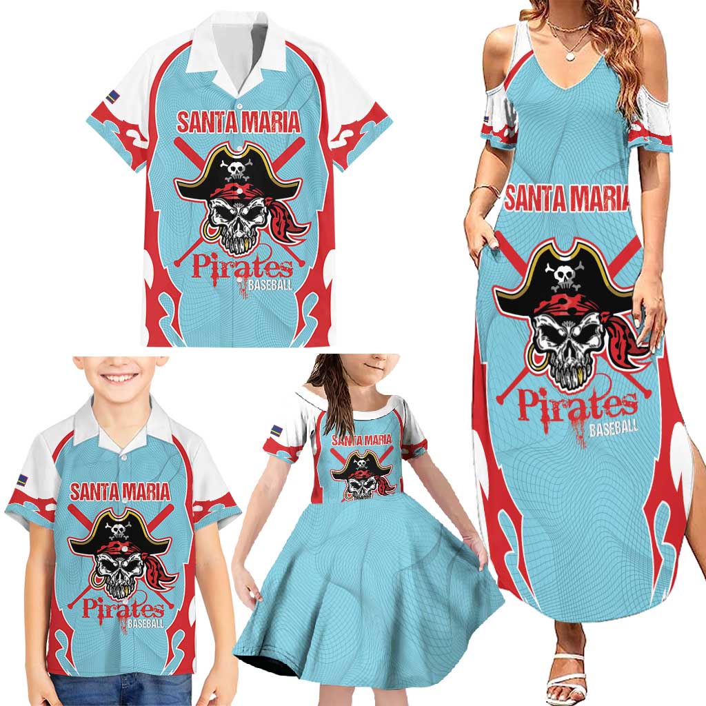 Santa Maria 2025 Baseball Custom Family Matching Summer Maxi Dress and Hawaiian Shirt Come On Pirate