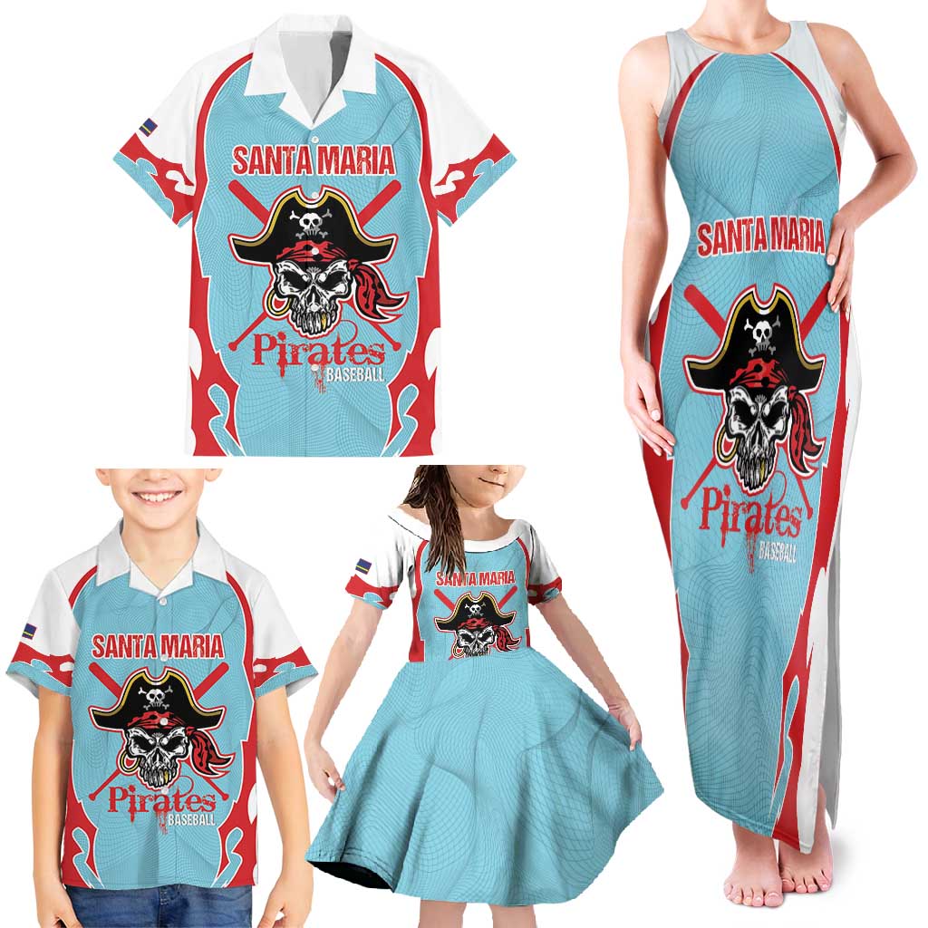 Santa Maria 2025 Baseball Custom Family Matching Tank Maxi Dress and Hawaiian Shirt Come On Pirate