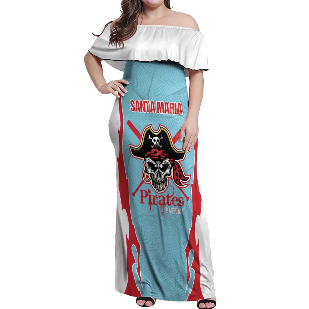 Santa Maria 2025 Baseball Custom Off Shoulder Maxi Dress Come On Pirate