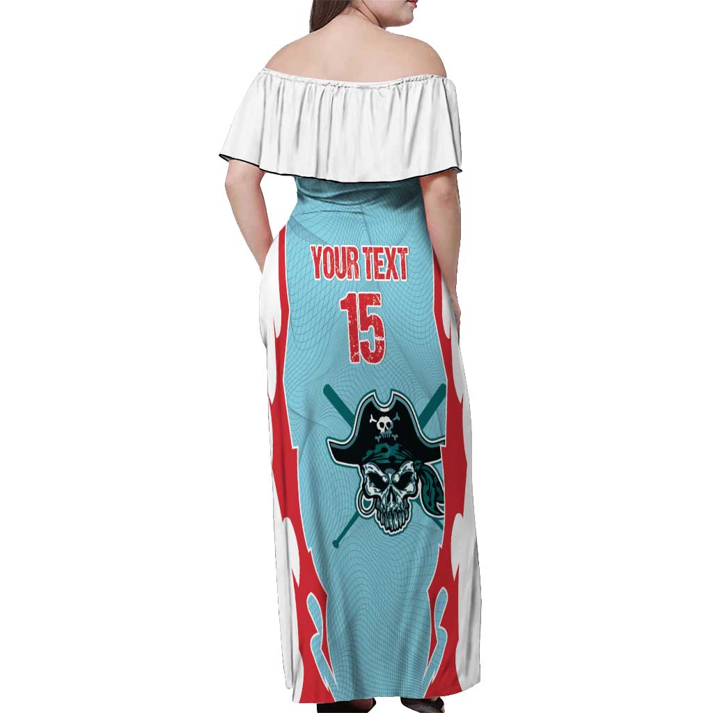 Santa Maria 2025 Baseball Custom Off Shoulder Maxi Dress Come On Pirate