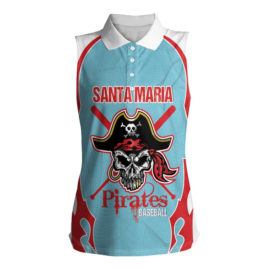 Santa Maria 2025 Baseball Custom Women Sleeveless Polo Shirt Come On Pirate
