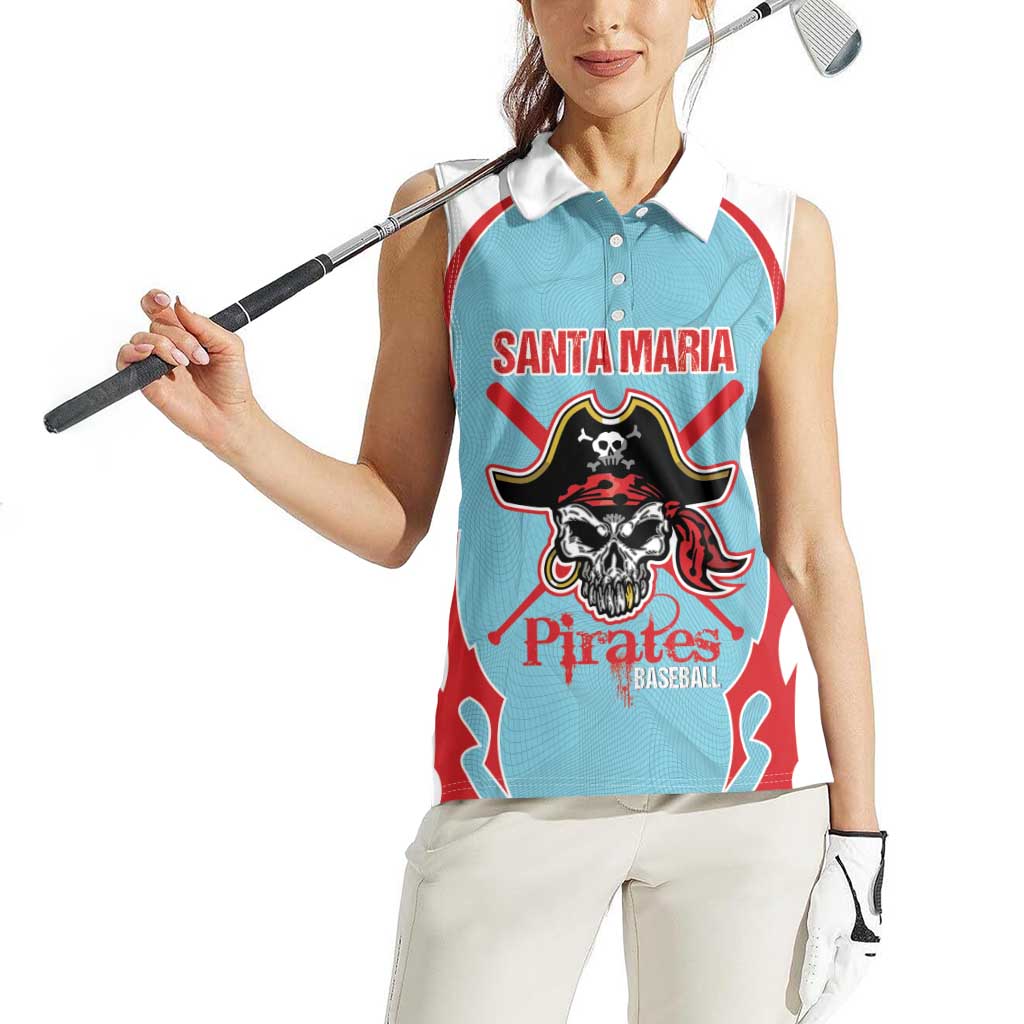 Santa Maria 2025 Baseball Custom Women Sleeveless Polo Shirt Come On Pirate
