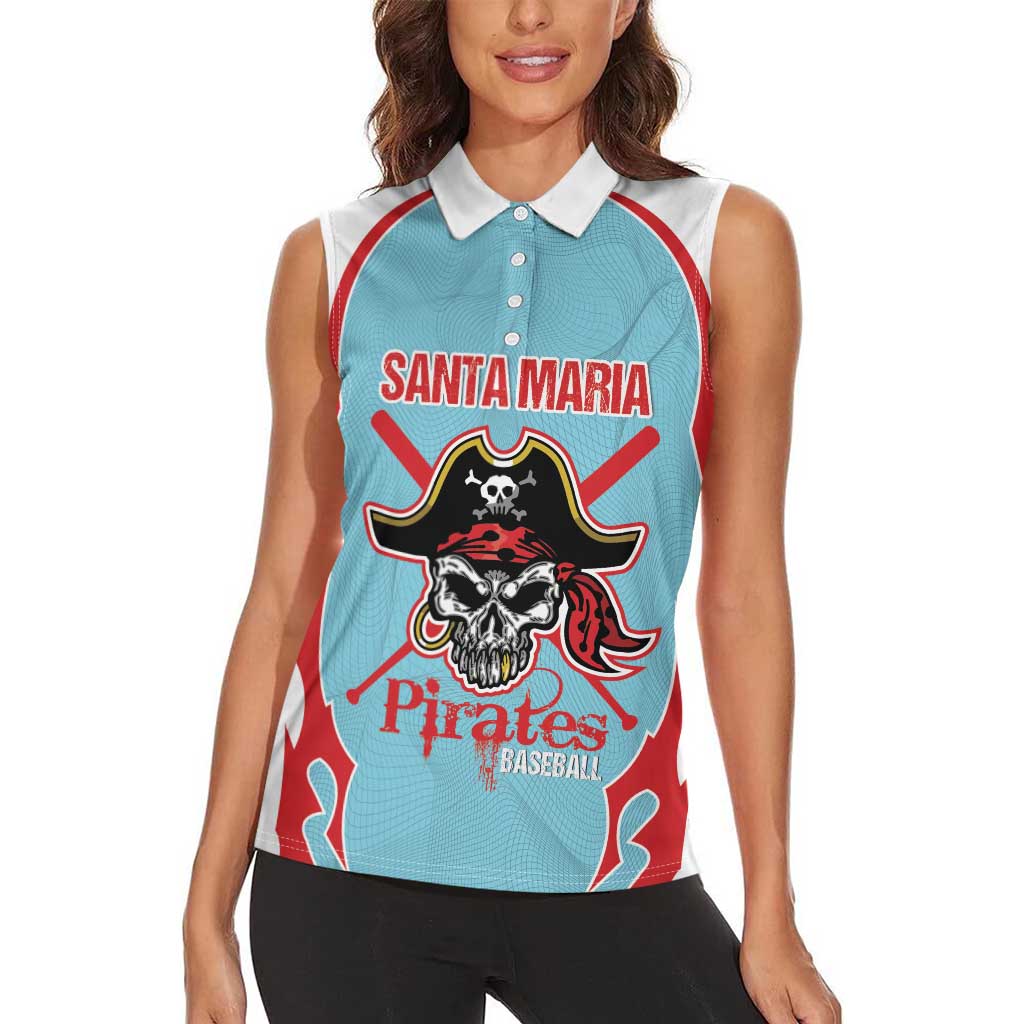 Santa Maria 2025 Baseball Custom Women Sleeveless Polo Shirt Come On Pirate