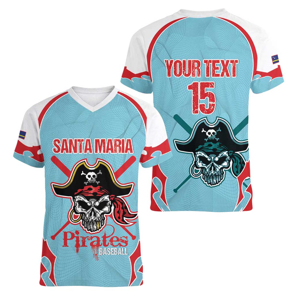 Santa Maria 2025 Baseball Custom Women V-Neck T-Shirt Come On Pirate