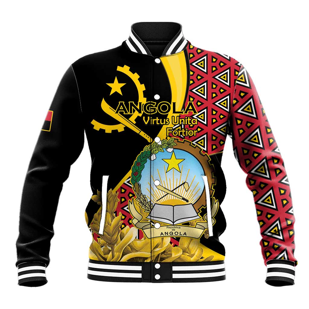 Personalized Angola Baseball Jacket Coat Of Arms Welwitschia Mirabilis